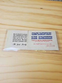 Vintage Knotts tickets