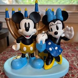 Disney Mickey and Minnie Mouse Hanukkah Menorah