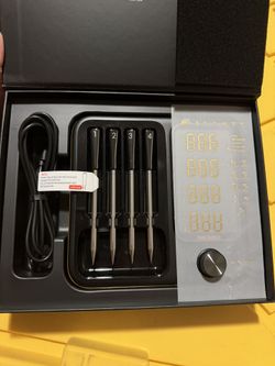 Inkbird INT-14S-BW Wireless Digital Meat Thermometer, 4 Probes, Black/orange