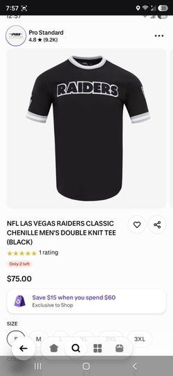 Pro Standard Las Vegas Raiders Chenille Double Knit Tee