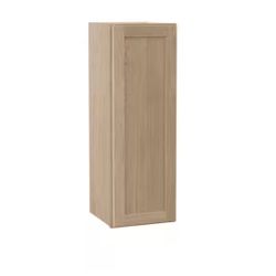 Hampton Bay Sinclair 12 in. W x 12 in. D x 36 in. H Assembled Wall Cabinet in Shaker Light Oak