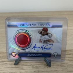 2024 Topps Pristine Aaron Nola Auto Relic Card