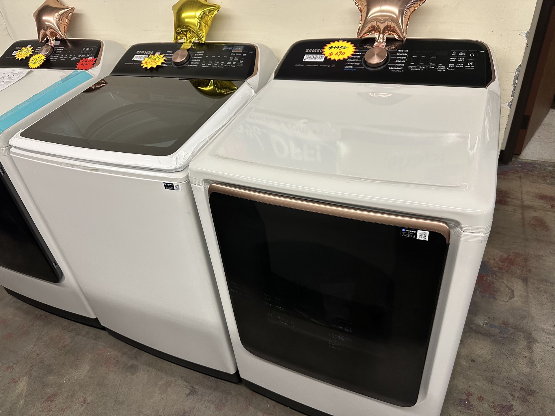 Large Capacity🔥Samsung 5.5 cu.ft Washer and Gas Dryer Set‼️