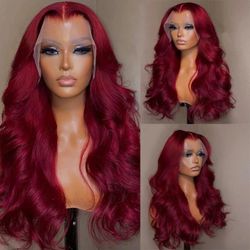 Red Frontal Wig 26”