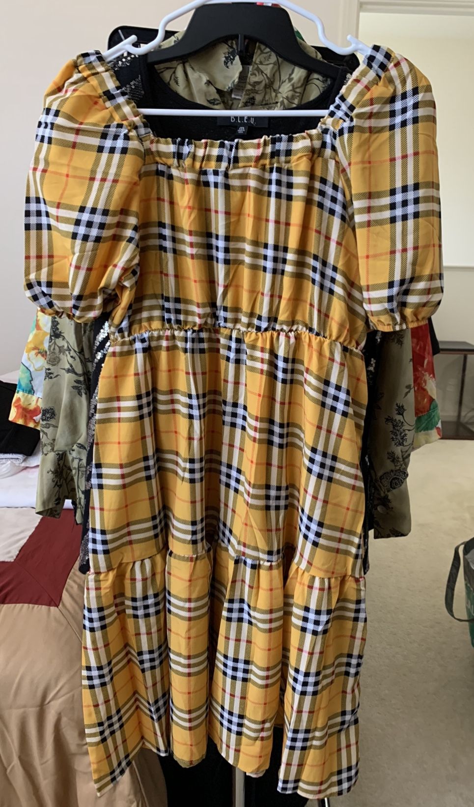 Baby Doll Dress, Square or Off Shoulder Neckline