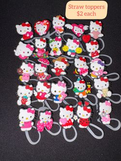 Hello Kitty Straw Toppers