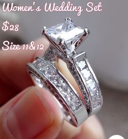 Sterling silver wedding ring size 11&12