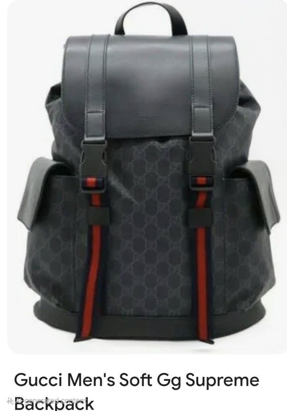 Gucci GG Grey large backpack in black GG Supreme