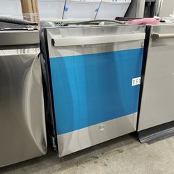 GE 24 inch built dishwasher in stainless steel 