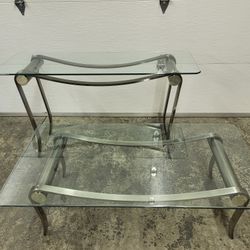 Set of 2 Glass Tables