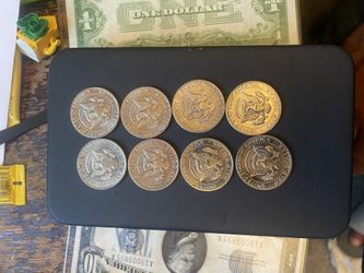 4 1971 Half Dollar Coin And 4 1974 Half Dollar Coins