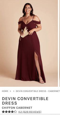 XL Birdy Grey Chiffon Cabernet Color