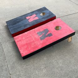 Custom Nebraska Cornhole Set - Regulation Size - Bags Not Included