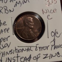 🇺🇸"A. Lincoln Penny."==.(1982=N.M..small) Wt:3.15 Errors.$100.oo