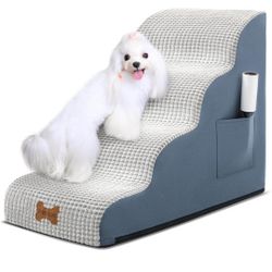 4 Step Dog Stairs with Removable & Washable Cover