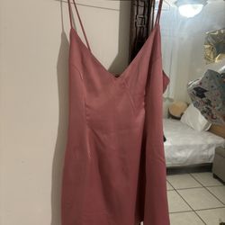 Pink Satin Dress