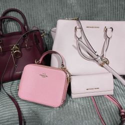 2 Michael Kors Bags With Matching Wallets And 1 Coach Bag!