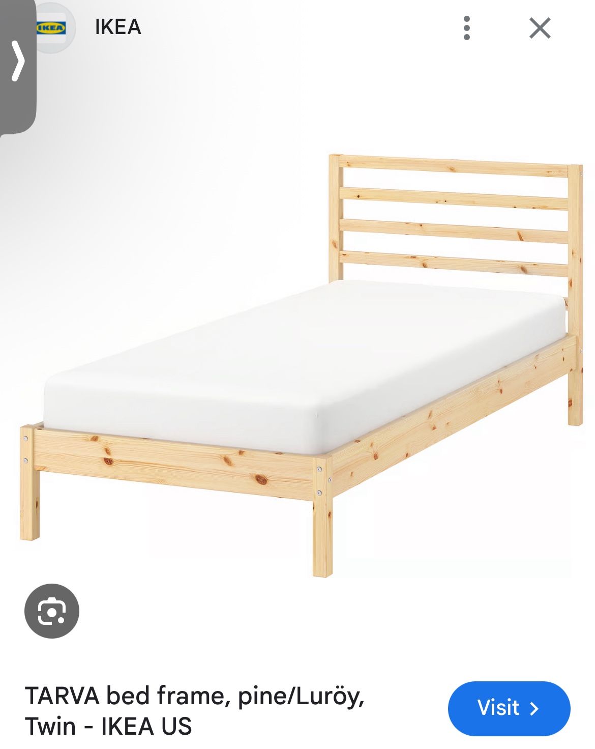 IKEA Wood Bed Frame 