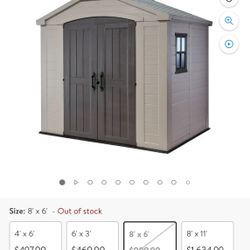 Keter 8x6 Garden shed