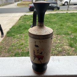 Museum Replica Reproduction Lekythos Greek Vase Attic Signed TAG