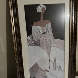 Elegant Ballerina Dance Artwork in Ornate Frame – 40x29