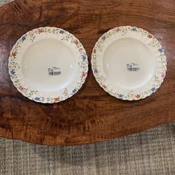 New China Wicker Dale By Spode China - Set Of 2 Plates