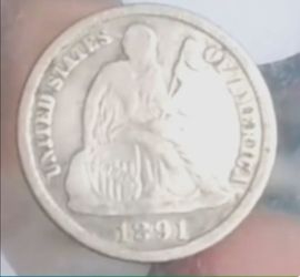 1891-S Seated Liberty Silver Dime - VF Condition!