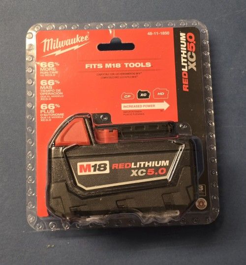 Milwaukee M18 XC 5Ah Battery Pack Brand New No Low Offers/Trades, Pls. Price is Firm. Pickup in Burien