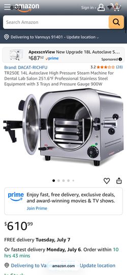 Brand new commercial stainless steel sterilizer for 140