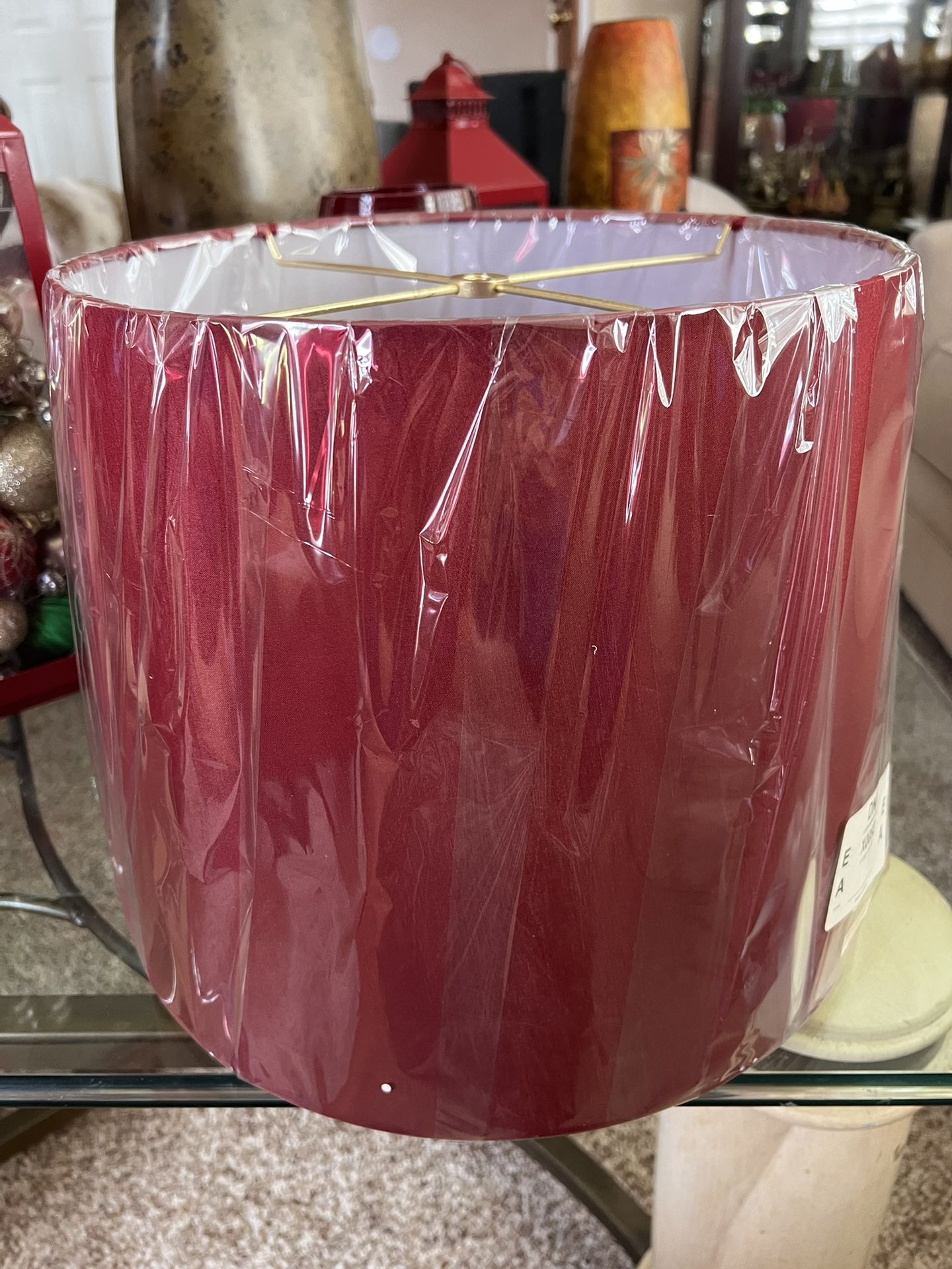 Lamp Shade (Barrel Style) -Red/Crimson