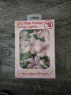 LED Pink Flower String Lights