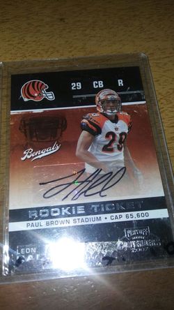 Leon hall rookie auto