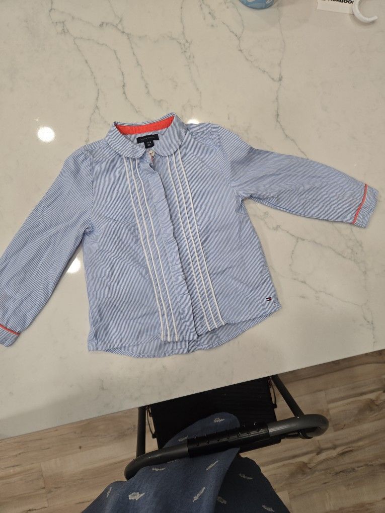 Tommy Hilfiger Blue Striped Button Down