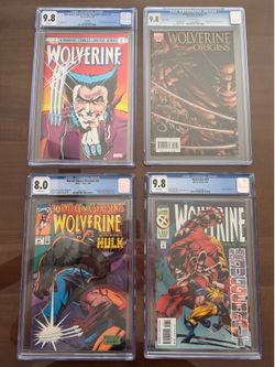 Mixed graded wolverine comic books. ￼