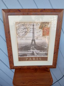 Beautiful Vintage Large framed Art.