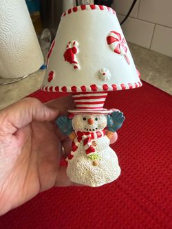 Christmas Snowman Candle Lamp Holder