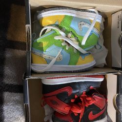 Kids Jordan 1 Mid Se (td) Size 4c 