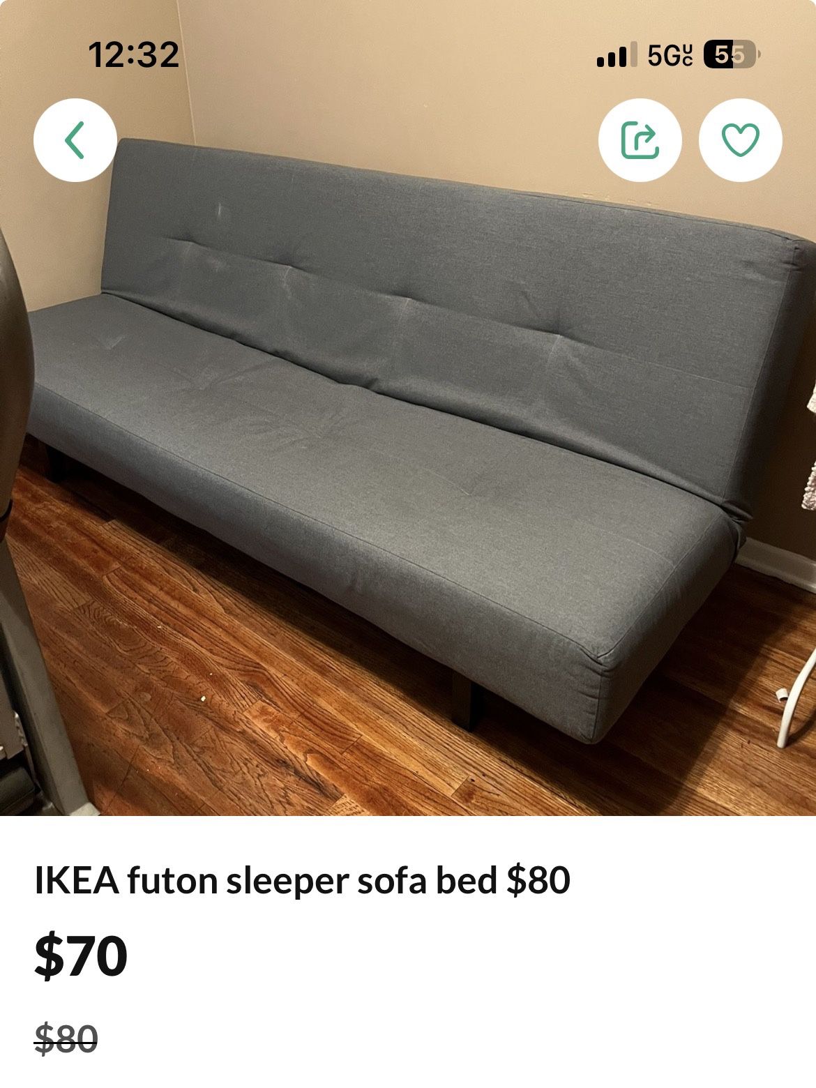 IKEA futon sleeper sofa bed $70
