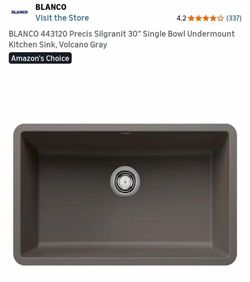 NEW IN BOX-Blanco Precis Silgranit 30 in. Undermount Single Bowl Volcano Gray Granite Composite Kitchen Sink....NEW IN BOX