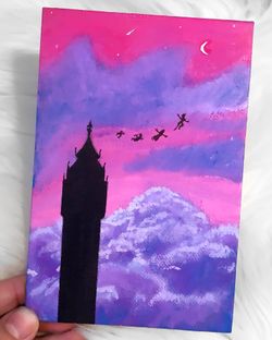 Peter Pan takes flight painting