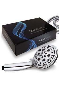 AquaDance High Pressure 6-Setting 3.5" Chrome Face Handheld Shower