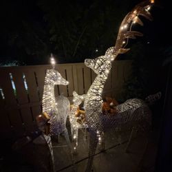 Set of 3 Lighted Christmas Reindeer from Costco