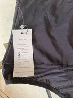 Black High-Waisted Thong L
