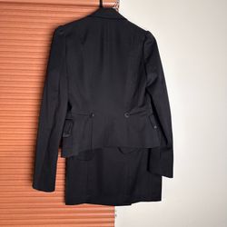 Fancy Two pcs Skirt Suit Black Small