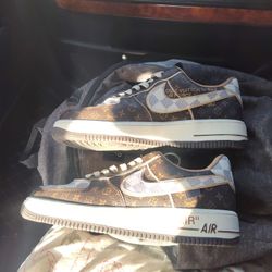 Air Force 1 Louis Vuitton/ Brown An White/ Size 11