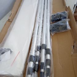 New 4 quick support pole 55.16 to 153.66 inch. have 4 pads but missing 4 pads