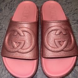 Pink Gucci Slides