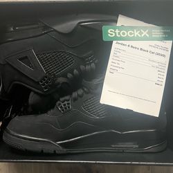 Air Jordan 4 “Black Cat” (2020) Size 11 – Worn Once – Like New w/ StockX Receipt