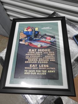 Framed Fine Art WWII Propaganda 17.75"x13.75"