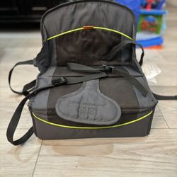 Brica Fold'n Go Travel Foldable Booster Kids Baby Seat Gray